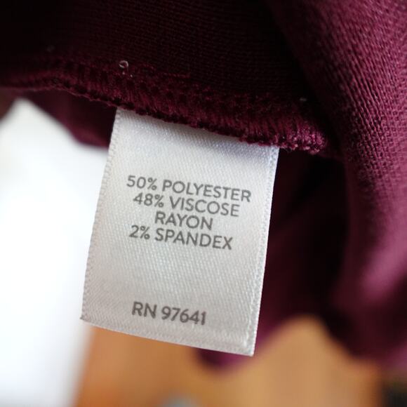 Pure Jill Two Way Open Cardigan Bordeaux Red Size M Contemporary Minimalist - Picture 5 of 10